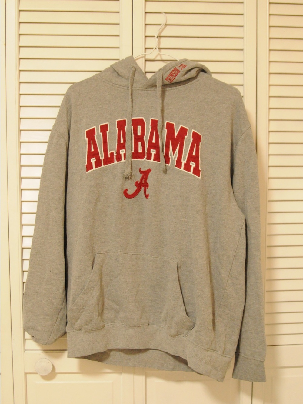 Alabama Grey Hoodie w Red Logo